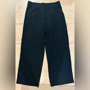 Lioness Black Wide Leg High Waisted Trousers Size Large